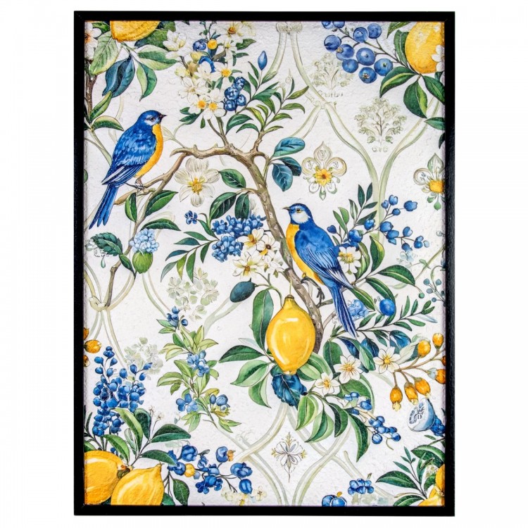Cuadro pajaros y limones