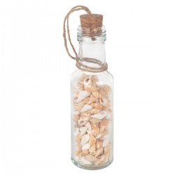 Botella de conchas
