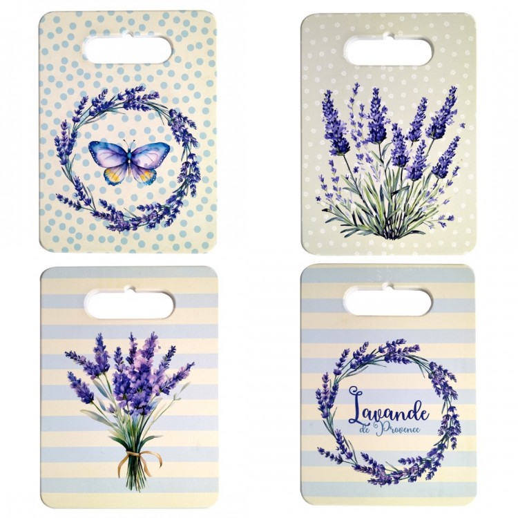 Tabla cortar lavanda 4 dif.
