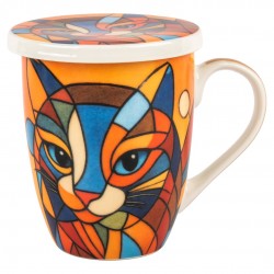 Mug y filtro gato c/caja regalo