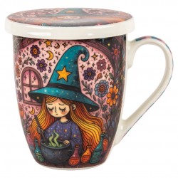 Mug y filtro bruja c/caja regalo