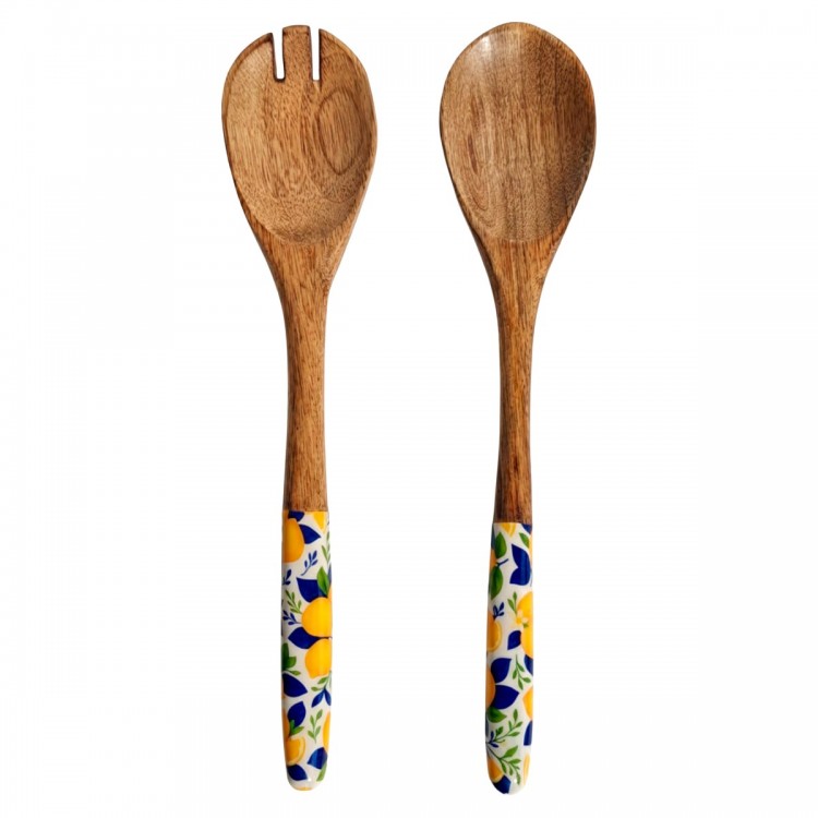 Set cuchara y tenedor limones
