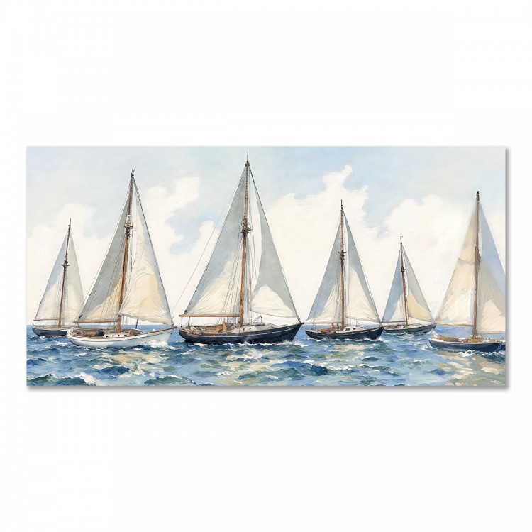 Cuadro barcos 120x60cm