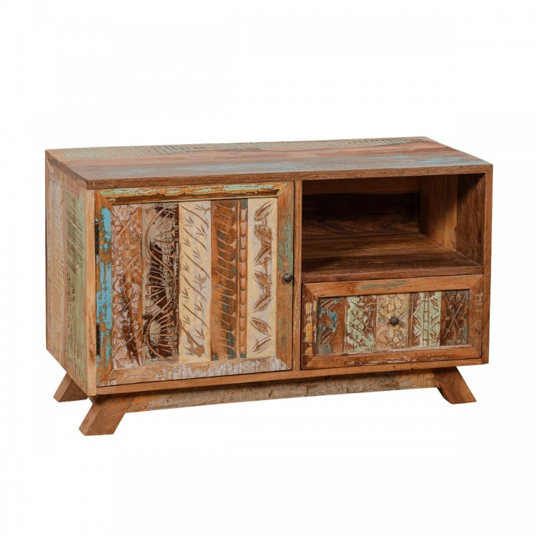 Mueble tv 1 puerta y 1 cajon 90x55cm