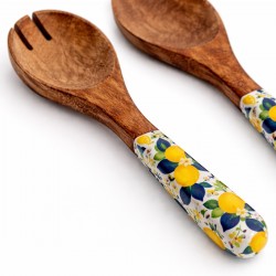 Set cuchara y tenedor limones