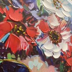 Cuadro mujer flores 2 dif.