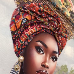 Cuadro mujer africana 80x120cm