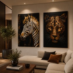 Cuadro leopardo 70x100cm