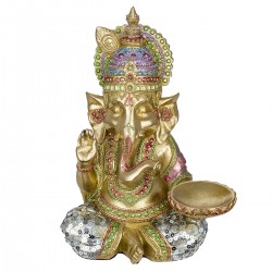 Portavelas ganesh sentado